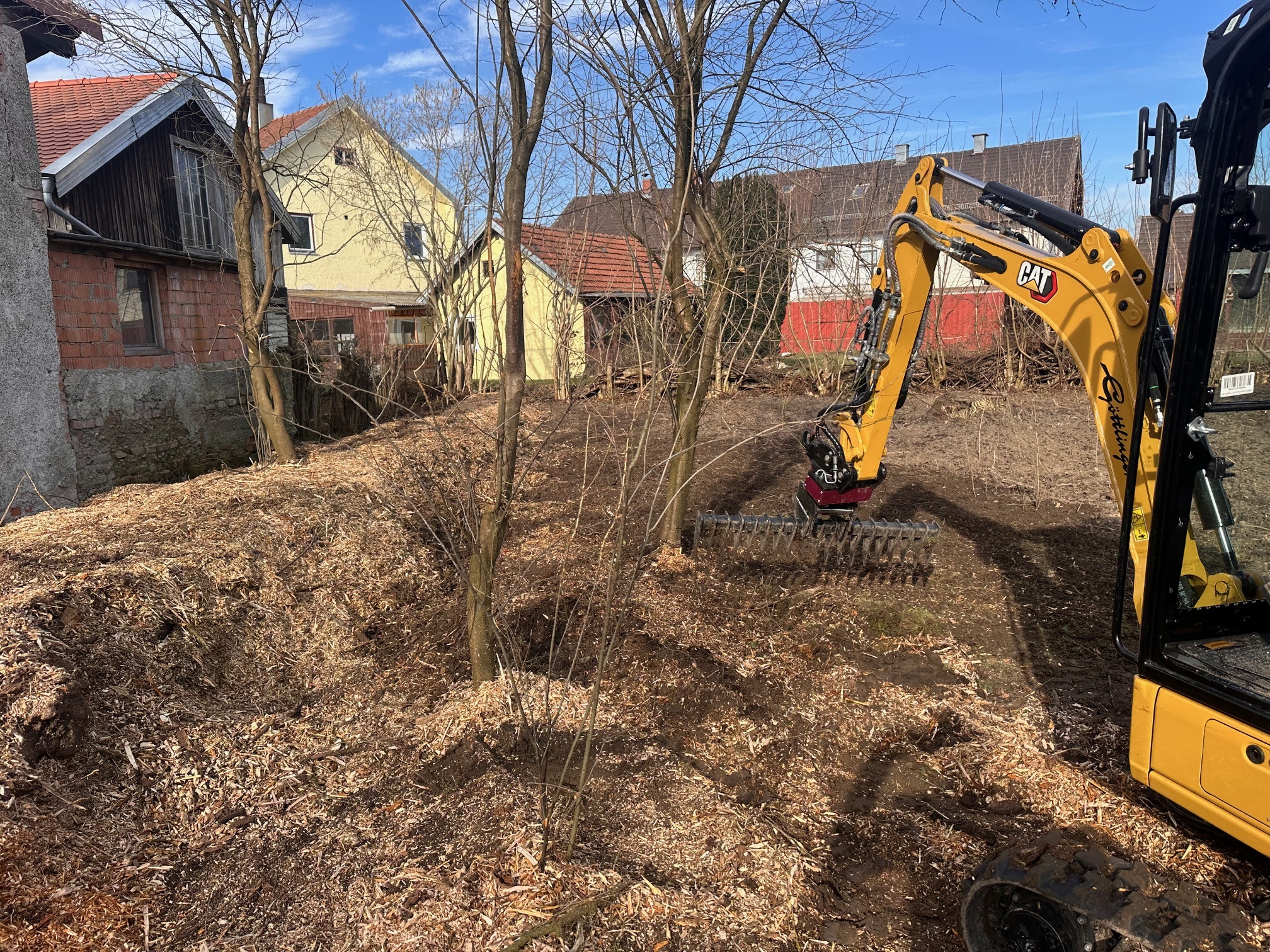 baggerechen auf CAT Bagger