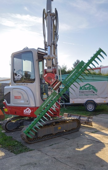 Baggerrechen samt Zubehör